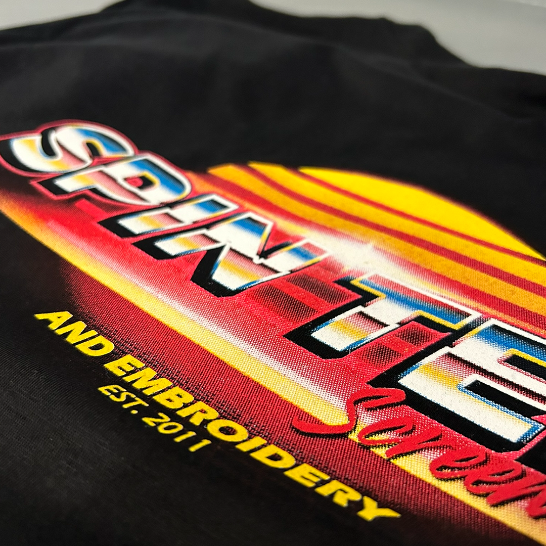 Soft-hand discharge screenprint